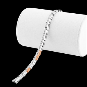 Men of Platinum | Designer Platinum Bracelet with Rose Gold for Men JL PTB 1187   Jewelove.US