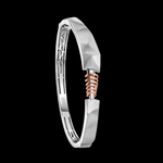 Load image into Gallery viewer, Men of Platinum | Designer Platinum Kada with Rose Gold for Men JL PTB 1191   Jewelove.US
