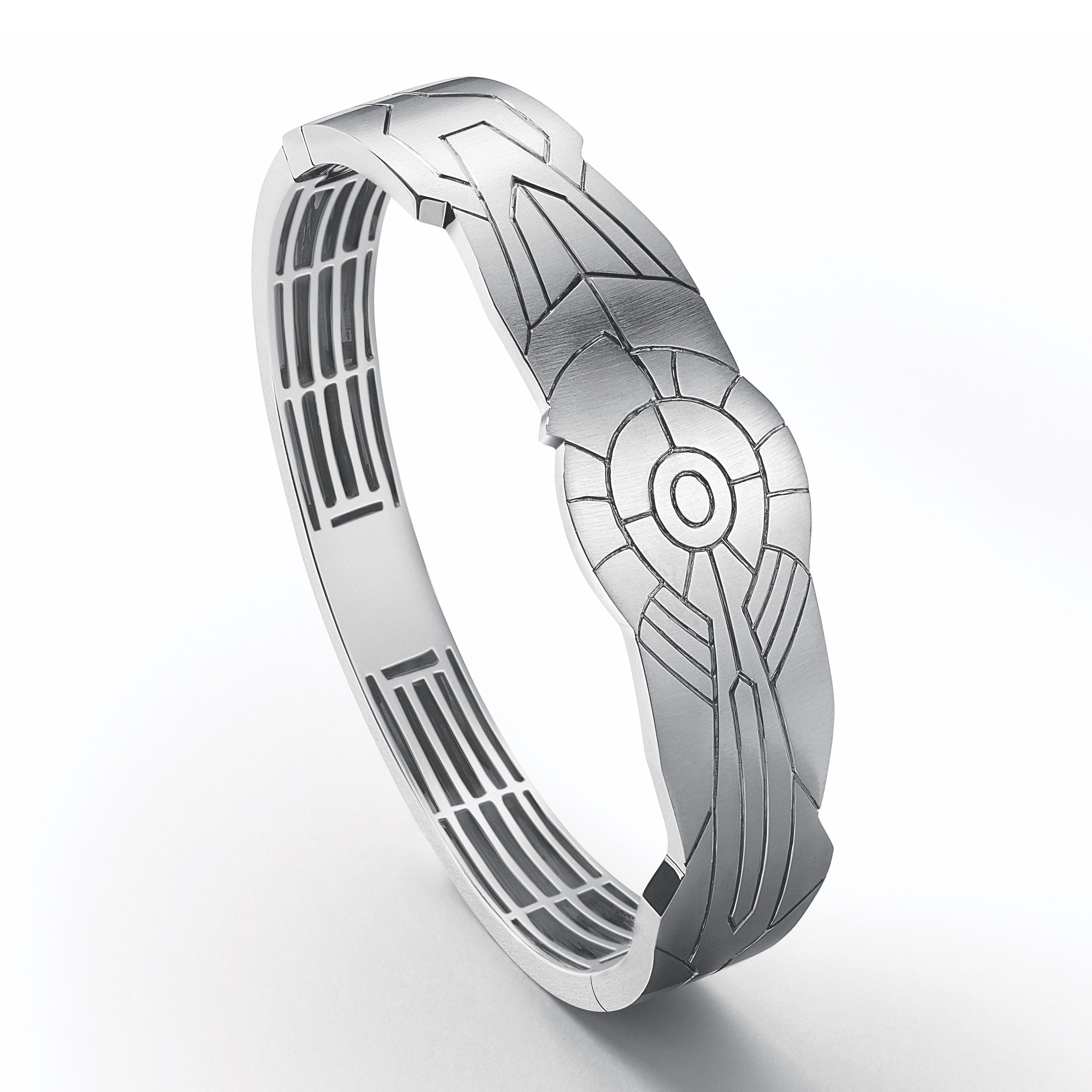 Men of Platinum | Heavy Engraved Platinum Bracelet JL PTB 654