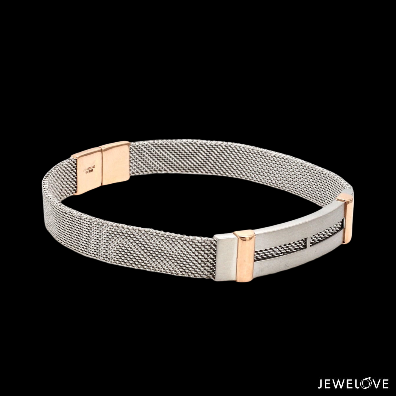 Men of Platinum| Platinum & Rose Gold Bracelet for Men JL PTB 813   Jewelove.US