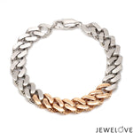 Load image into Gallery viewer, Men of Platinum | 9.5mm Rose Gold Bracelet with Brush Finish for Men JL PTB 1250
