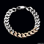 Load image into Gallery viewer, Men of Platinum | 9.5mm Rose Gold Bracelet with Brush Finish for Men JL PTB 1250
