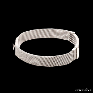 Men of Platinum | Platinum with White Gold Bracelet for Men JL PTB 813-A   Jewelove.US
