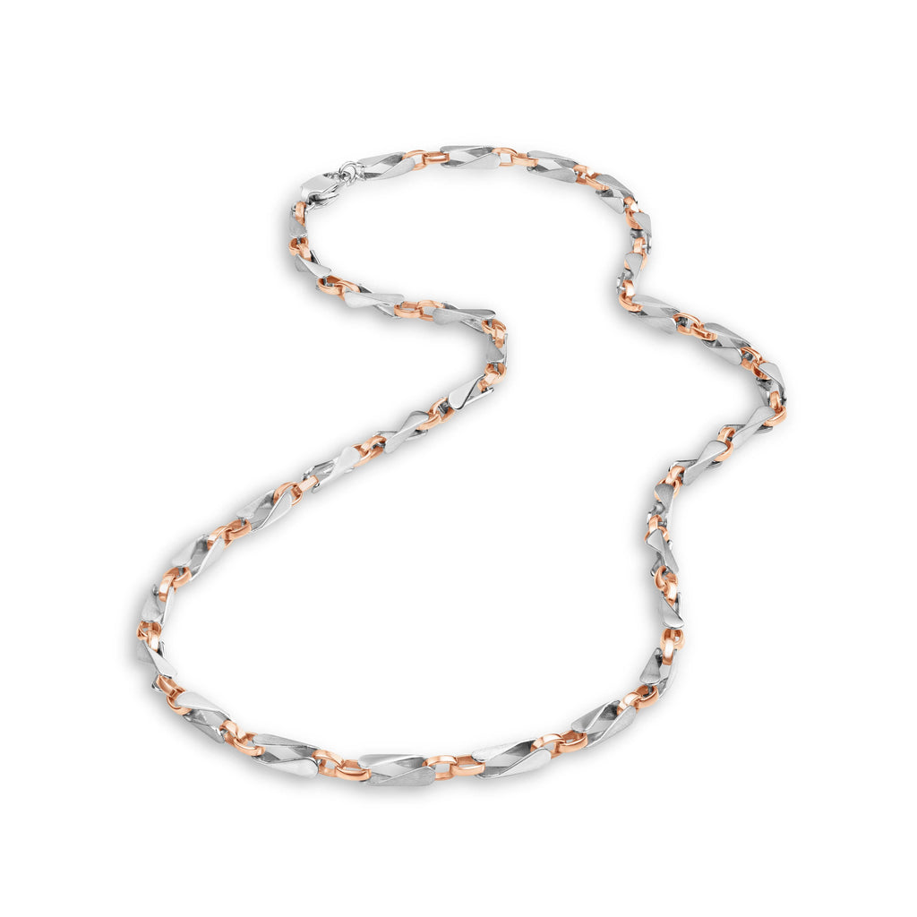 Men of Platinum | 3.5mm Pt + Rose Gold Chain for Men JL PT CH 1014-A   Jewelove.US