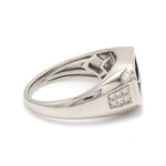 Load image into Gallery viewer, Men of Platinum | Rectangle Black Enamel with Diamond Ring for Men JL PT 1360
