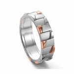 Load image into Gallery viewer, Men of Platinum | Rose Gold Fusion Ring for Men JL PT 684
