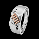 Load image into Gallery viewer, Men of Platinum | Rose Gold Fusion Ring for Men JL PT 1320   Jewelove.US
