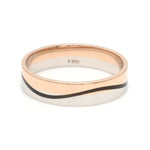 Load image into Gallery viewer, Men of Platinum | Rose Gold with Black Enamel Fusion Ring for Men JL PT 1082
