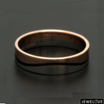Load image into Gallery viewer, Men of Platinum | Rose Gold with Black Enamel Fusion Ring for Men JL PT 1082
