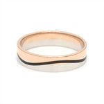 Load image into Gallery viewer, Men of Platinum | Rose Gold with Black Enamel Fusion Ring for Men JL PT 1082
