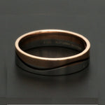 Load image into Gallery viewer, Men of Platinum | Rose Gold with Black Enamel Fusion Ring for Men JL PT 1082
