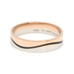 Load image into Gallery viewer, Men of Platinum | Rose Gold with Black Enamel Fusion Ring for Men JL PT 1082
