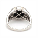 Load image into Gallery viewer, Men of Platinum | Round Black Enamel with Diamond Ring for Men JL PT 1361
