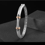 Load image into Gallery viewer, Men of Platinum | Sculpted Openable Kada with a touch of Rose Gold JL PTB 732
