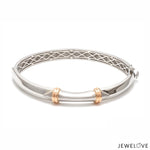 Load image into Gallery viewer, Men of Platinum | Sculpted Openable Kada with a touch of Rose Gold JL PTB 732

