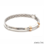 Load image into Gallery viewer, Men of Platinum | Sculpted Openable Kada with a touch of Rose Gold JL PTB 732
