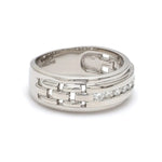 Load image into Gallery viewer, Men’s Platinum Wedding Band with Diamonds JL PT 229
