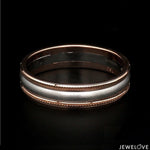 Load image into Gallery viewer, Milgrain Edge Platinum &amp; Rose Gold Couple Rings JL PT 636-A
