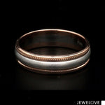 Load image into Gallery viewer, Milgrain Edge Platinum &amp; Rose Gold Couple Rings JL PT 636-A
