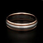 Load image into Gallery viewer, Milgrain Edge Platinum &amp; Rose Gold Couple Rings JL PT 636-A
