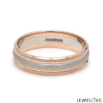 Load image into Gallery viewer, Milgrain Edge Platinum &amp; Rose Gold Couple Rings JL PT 636-A
