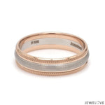 Load image into Gallery viewer, Milgrain Edge Platinum &amp; Rose Gold Couple Rings JL PT 636-A

