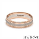 Load image into Gallery viewer, Milgrain Edge Platinum &amp; Rose Gold Couple Rings JL PT 636-A
