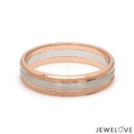 Load image into Gallery viewer, Milgrain Edge Platinum &amp; Rose Gold Couple Rings JL PT 636-A
