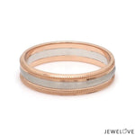 Load image into Gallery viewer, Milgrain Edge Platinum &amp; Rose Gold Couple Rings JL PT 636-A

