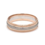 Load image into Gallery viewer, Milgrain Edge Platinum &amp; Rose Gold Couple Rings JL PT 636-A
