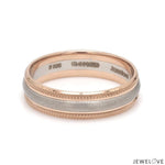 Load image into Gallery viewer, Milgrain Edge Platinum &amp; Rose Gold Couple Rings JL PT 636-A
