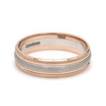 Load image into Gallery viewer, Milgrain Edge Platinum &amp; Rose Gold Couple Rings JL PT 636-A
