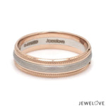Load image into Gallery viewer, Milgrain Edge Platinum &amp; Rose Gold Couple Rings JL PT 636-A
