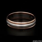 Load image into Gallery viewer, Milgrain Edge Platinum &amp; Rose Gold Couple Rings JL PT 636-A
