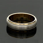 Load image into Gallery viewer, Milgrain Edge Platinum &amp; Rose Gold Men's Ring JL PT 636-B
