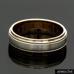 Load image into Gallery viewer, Milgrain Edge Platinum &amp; Rose Gold Men's Ring JL PT 636-B
