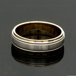 Load image into Gallery viewer, Milgrain Edge Platinum &amp; Rose Gold Men's Ring JL PT 636-B

