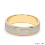 Load image into Gallery viewer, Milgrain Edge Platinum &amp; Rose Gold Men's Ring JL PT 636-B
