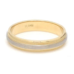 Load image into Gallery viewer, Milgrain Edge Platinum &amp; Yellow Gold Couple Rings JL PT 636
