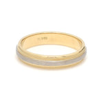 Load image into Gallery viewer, Milgrain Edge Platinum &amp; Yellow Gold Couple Rings JL PT 636
