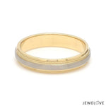 Load image into Gallery viewer, Milgrain Edge Platinum &amp; Yellow Gold Couple Rings JL PT 636
