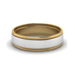 Load image into Gallery viewer, Milgrain Edge Platinum &amp; Yellow Gold Couple Rings JL PT 636
