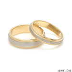 Load image into Gallery viewer, Milgrain Edge Platinum &amp; Yellow Gold Couple Rings JL PT 636
