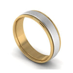 Load image into Gallery viewer, Milgrain Edge Platinum &amp; Yellow Gold Couple Rings JL PT 636
