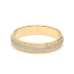 Load image into Gallery viewer, Milgrain Edge Platinum &amp; Yellow Gold Couple Rings JL PT 636

