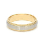 Load image into Gallery viewer, Milgrain Edge Platinum &amp; Yellow Gold Couple Rings JL PT 636
