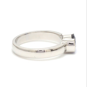 Natural Blue Sapphire Platinum Ring JL PT 1354