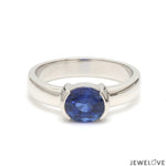 Load image into Gallery viewer, Natural Blue Sapphire Platinum Ring JL PT 1354
