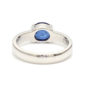 Natural Blue Sapphire Platinum Ring JL PT 1354