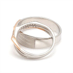 Load image into Gallery viewer, Parallel Paths Platinum Couple Rings with Rose Gold &amp; Diamonds JL PT 966
